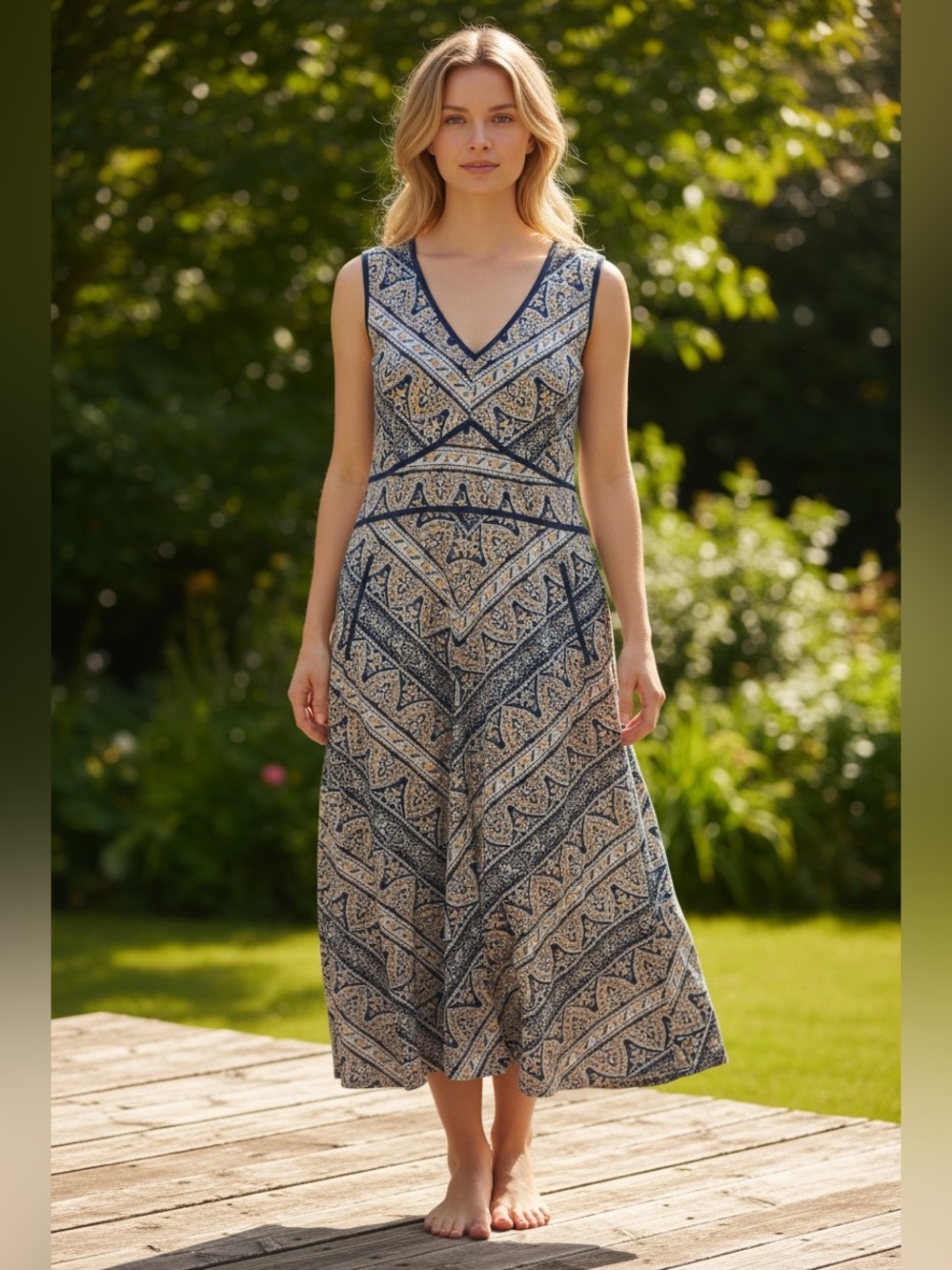 ✨💙 EDDIE BAUER ANKLE-LENGTH SUMMER DRESS – SIZE 12 💙✨🌞 🌿👗 Soft, breathable